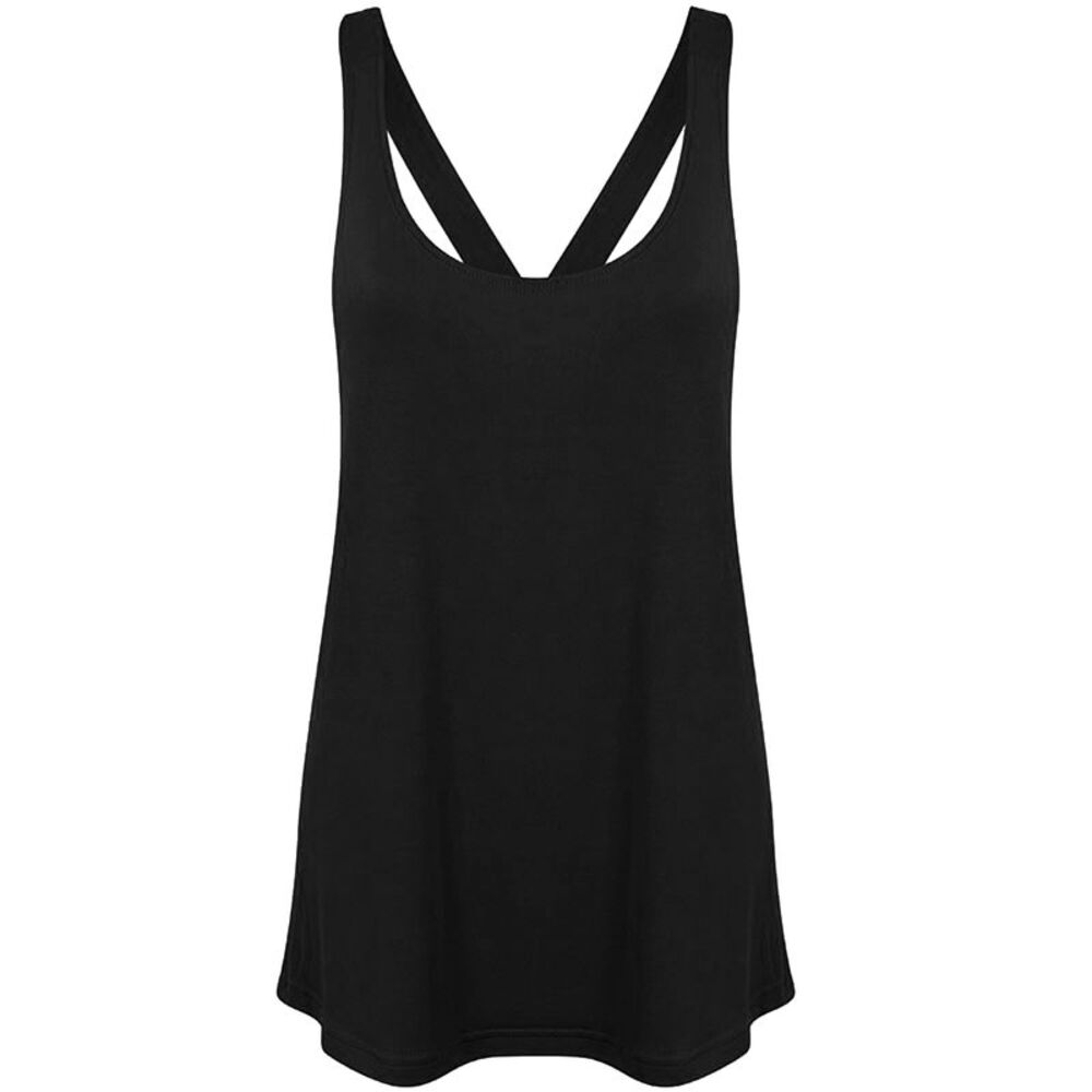 Skinni Fit Womens/Ladies Fashion Workout Tank Top / Black